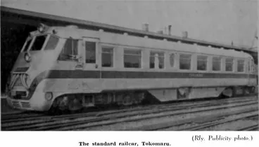 Image: (Rly. Publicly photo.) — The standard railcar, Tokomaru