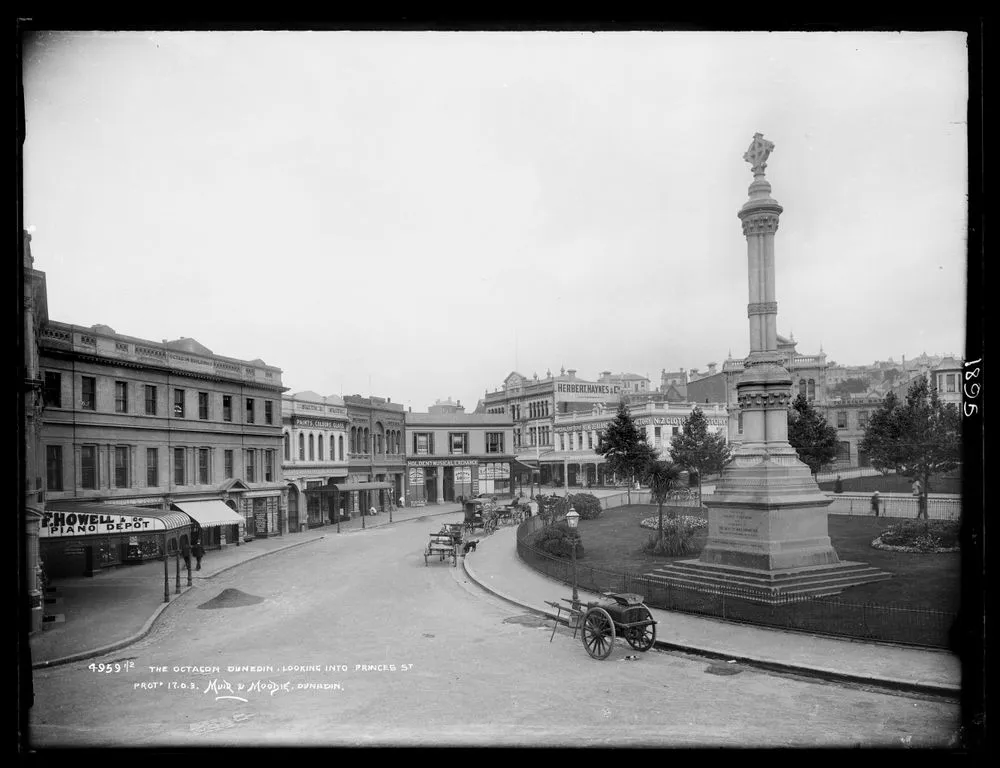 The Octagon Dunedin, looking into Princes Street
