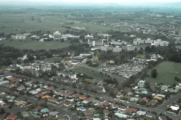 Image: Aerial view looking east, 1988