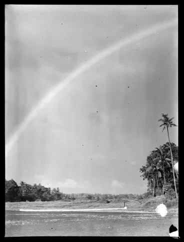 Image: A rainbow over Faleolo Airport, Western Samoa