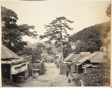 Image: Main street of Kanagawa, Japan, by Felice A Beato (1825-1908?)