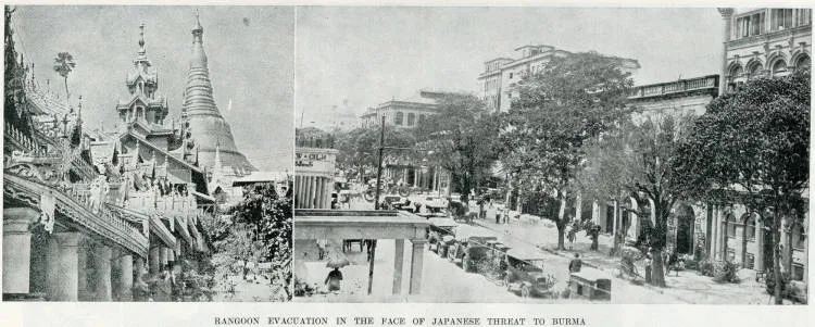 Rangoon evacuation in the face of Japanese threat to Burma