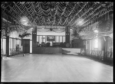 Image: Inside the Petone railway workshop social hall