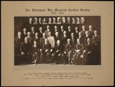 Image: Andrew, Stanley Polkinghorne, 1879?-1964 :Members of the Wellington War Memorial Carillon Society, 1925-1932