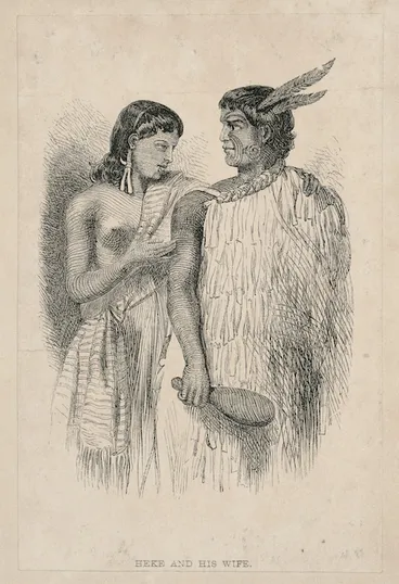 Image: [Merrett, Joseph Jenner] 1815-1854 :Heke and his wife [1845. London, 1859]