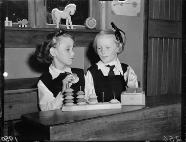 Image: Mary McLeod and Elizabeth Mayall, St Dominics school, Wellington