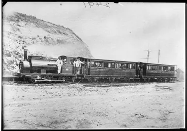 Image: First passenger train on the Onehunga line, 1873