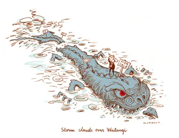 Image: Murdoch, Sharon Gay, 1960- :Storm clouds over Waitangi. 10 February 2012