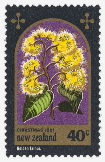 Image: Issued forty cent 'Golden Tainui' Christmas stamp