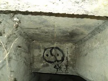 Graffiti inside water cistern, Featherston Camp site : digital image