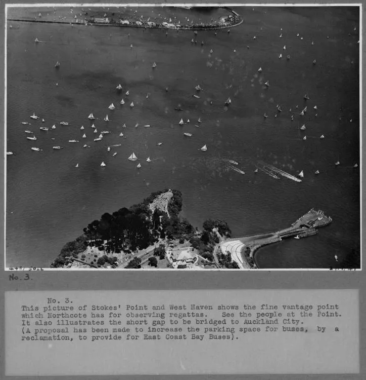Aerial view of the Waitematā Harbour, 1946