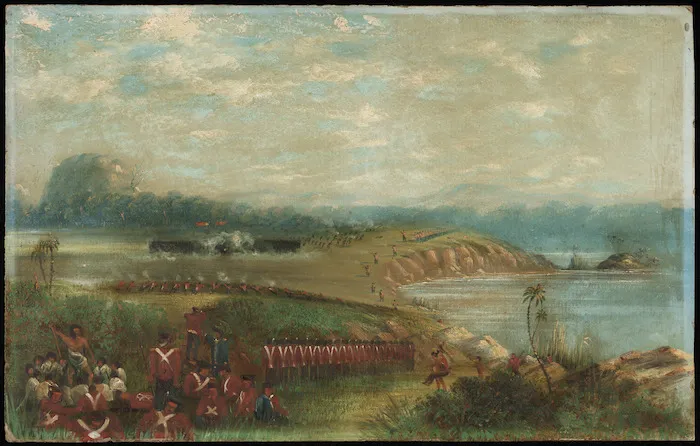 [Page, George Hyde] 1823-1908 :[The battle of Okaihau. 1845]