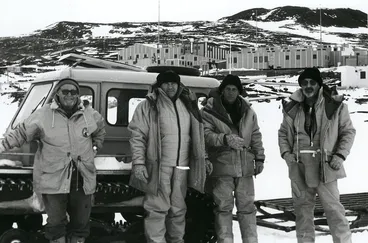 Image: On sea ice in front of Scott Base