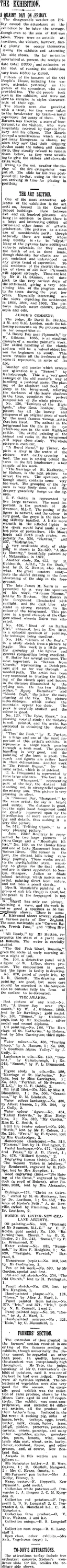 THE EXHIBITION. (Taranaki Daily News 7-1-1905)
