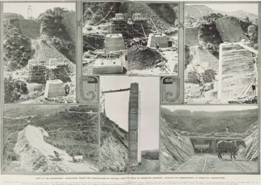 Some of the engineering difficulties which the constructors of the East Coast railway have to surmount - viaducts. cuttings and embankments in course of construction Image: Some of the engineering difficulties which the constructors of the East Coast railway have to surmount - viaducts. cuttings and embankments in course of construction