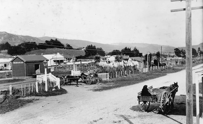 Scene alongside Manakau railway station