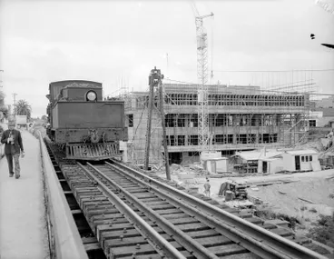 Image: Train crossing original railway bridge