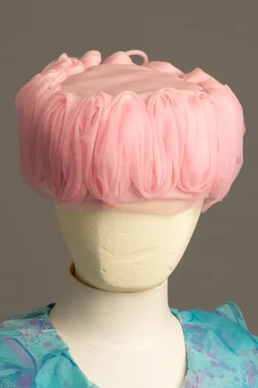 Image: Candyfloss pink net hat