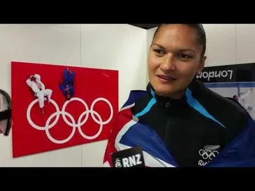 Image: Valerie Adams talks to RNZ