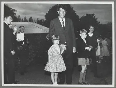 [Sir Edmund with Belinda and Peter Hillary]