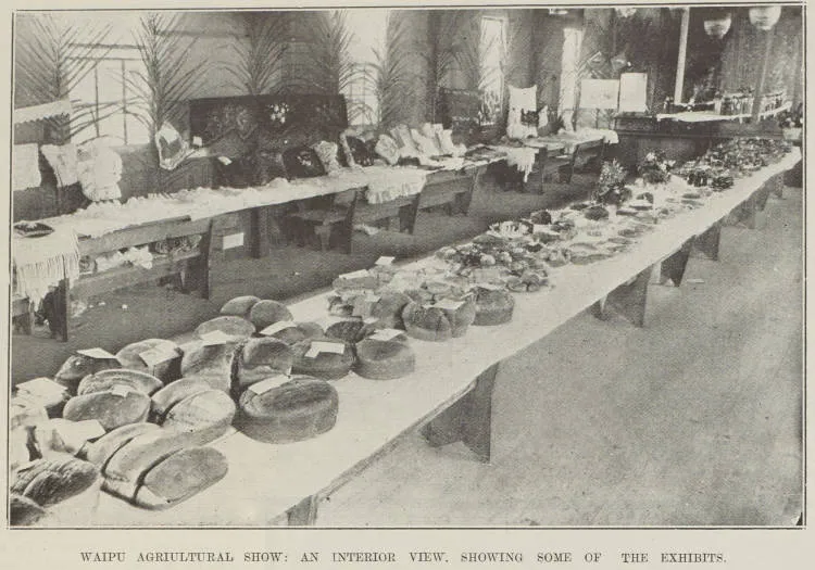 Waipu Agricultural Show: an interior view, showing some of the exhibits