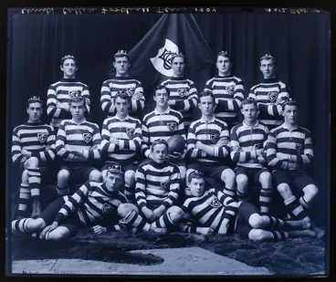Image: Glass Plate Negative: Christ's College, Football Team, 1907