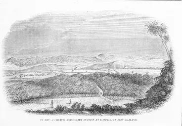 Image: Mission Station at Te Ahu near Kaitāia, 1840