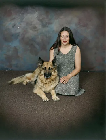 Image: Robertson, Woman and dog