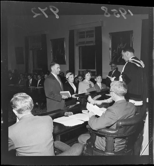 Naturalisation ceremony at the Council Chambers, Wellington