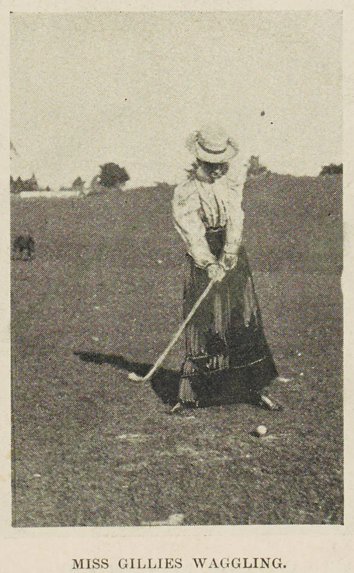 Miss Gillies waggling