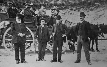Image: Mr Cassidy and three of his coach drivers