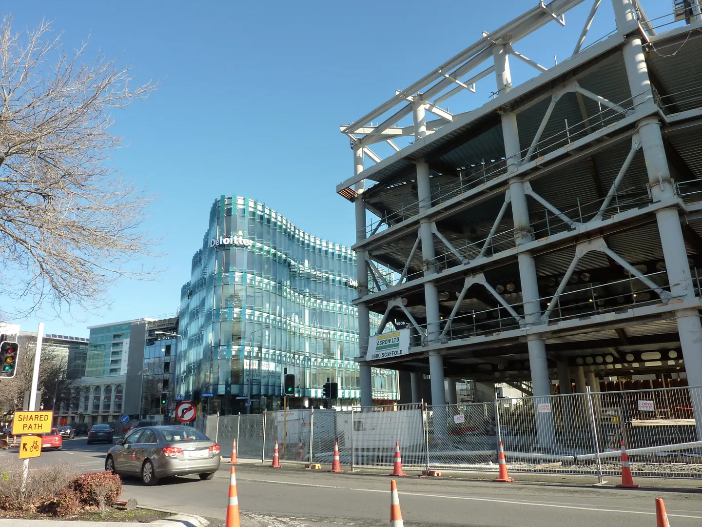 Building construction on Durham Street North