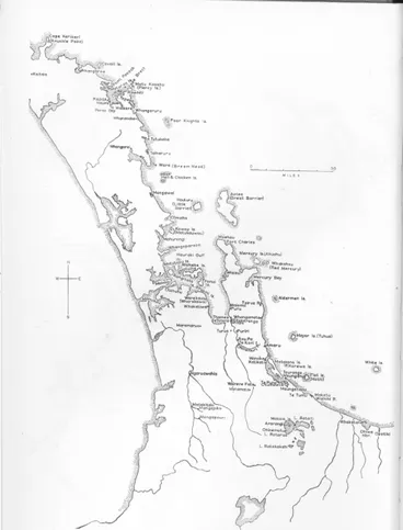 Image: Bay of Islands to Bay of Plenty map