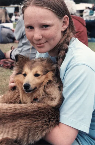 Image: Animal Rescue Society; Moggy Dog show; Rachael Ayling and her Miniature Collie Sarah.