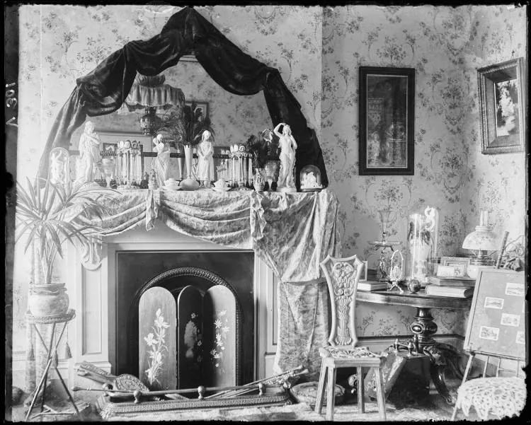 Drawing Room in The Avenue, Karangahape Road, 1904
