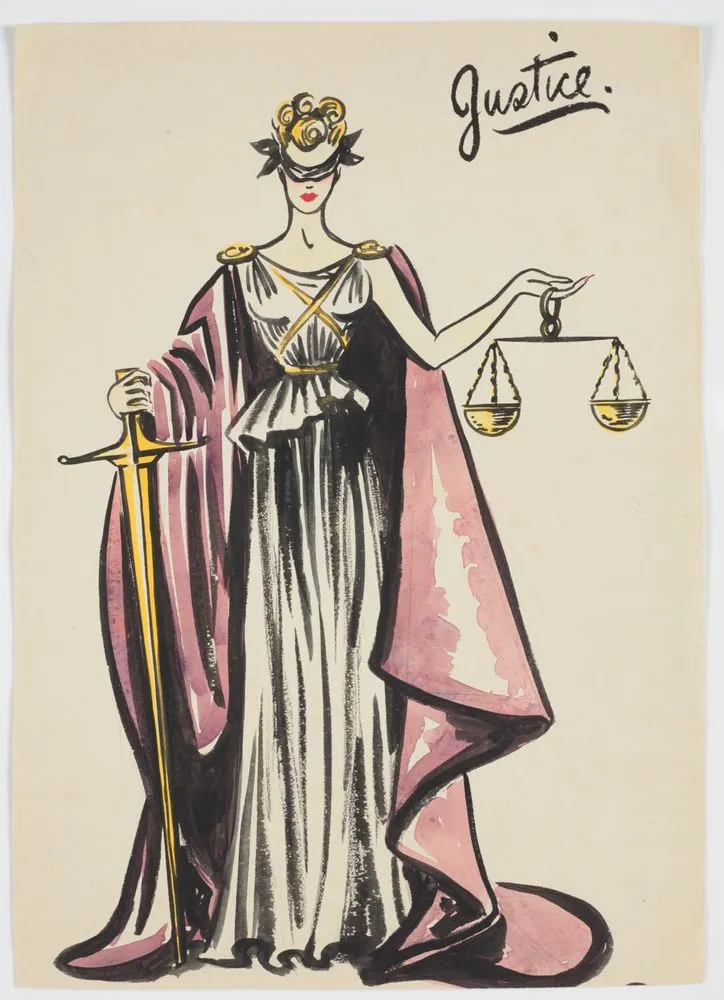 Costume design for Victory Queen Carnival, 'Justice'