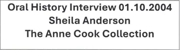 Image: Oral history - Sheila Anderson