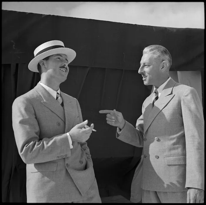 Two of the performers with the Kiwi Concert Party, Egypt