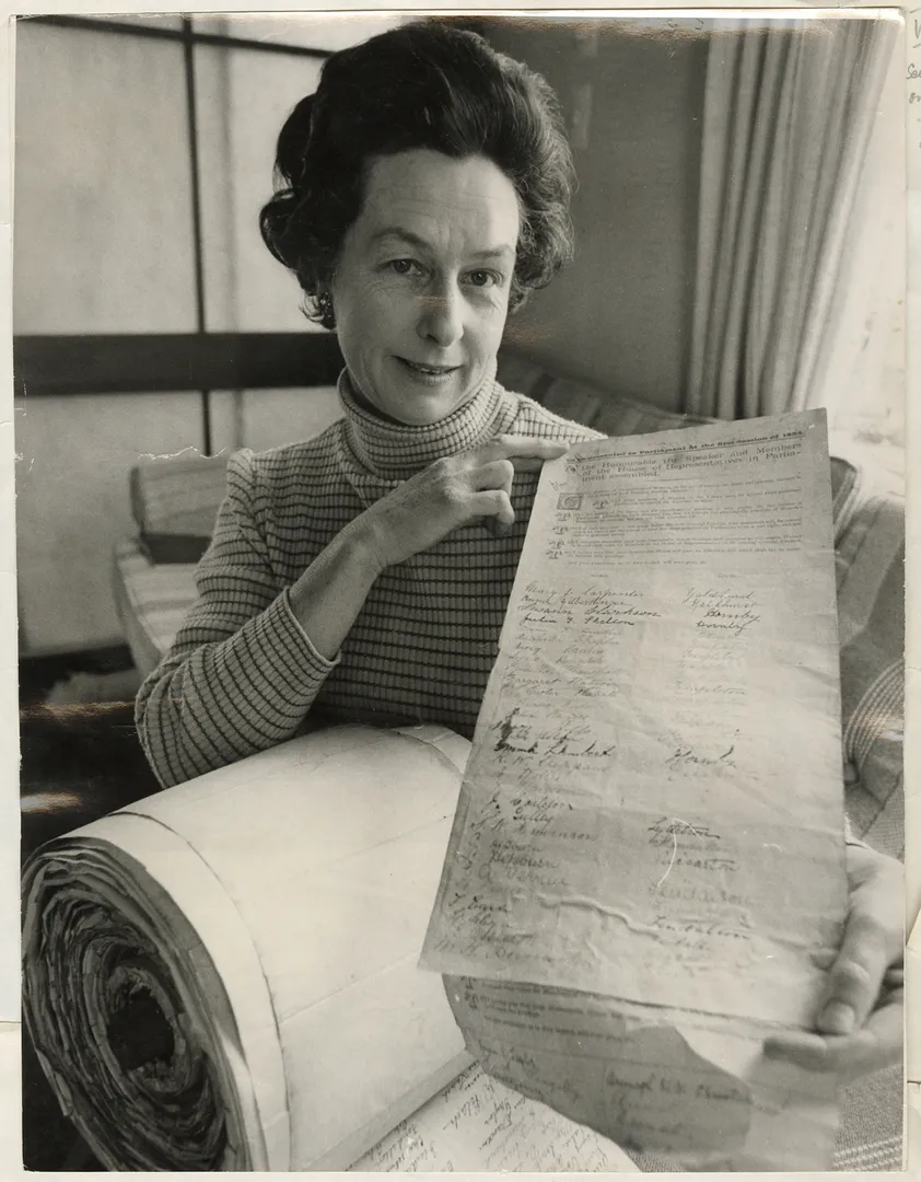 Lancely Walshaw with 1893 petition