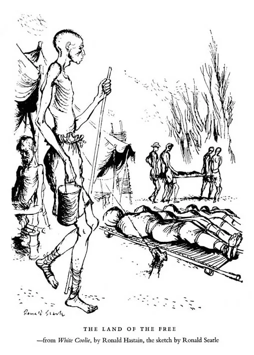 THE LAND OF THE FREE — —from White Coolie, by Ronald Hastain, the sketch by Ronald Serale