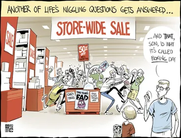 Image: Smith, Hayden James, 1976- :'...and THAT son, is why it's called Boxing Day.' 26 December 2012