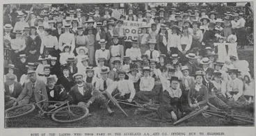 Image: Some of the ladies who took part in the Auckland AA and CC opening run to Ellerslie