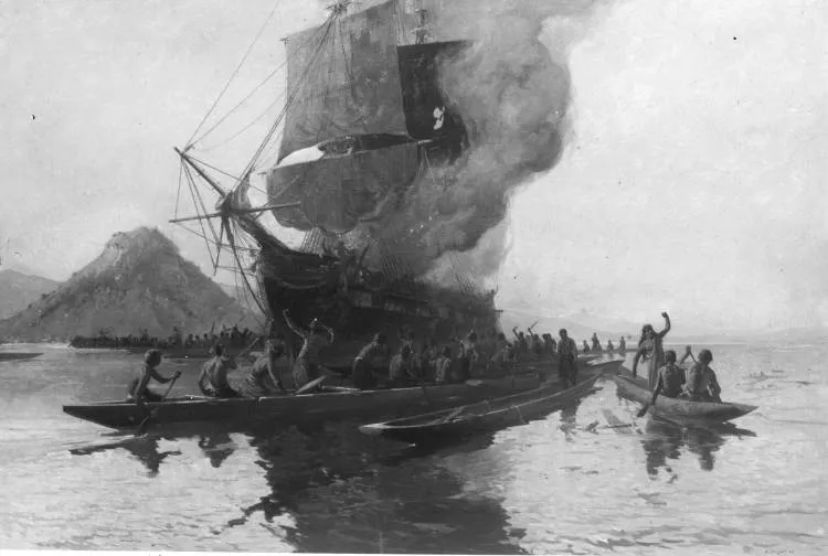 The Burning of the Boyd, Whangaroa Harbour, 1809