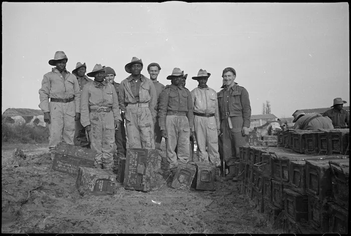 Group of Basutos attached to NZ Division on the Italian Front, World War II - Photograph taken by George Kaye