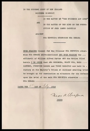 Image: Rua Kēnana : Supreme Court Trial