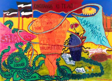 Image: Kingitanga ki Te Ao (They will Throw stones)