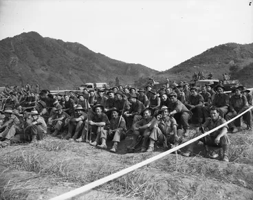 Image: Australian and New Zealand troops at concert by band of US 1st Cavalry Division, Korea