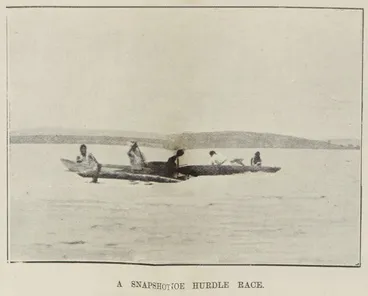 Image: A snapshot [of the ] hurdle race