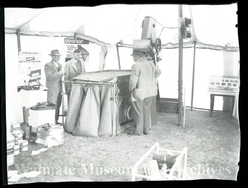 Seed bagging demonstration at A&P show