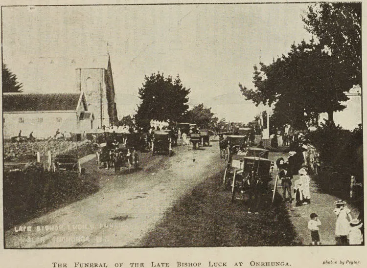 The funeral of the Late Bishop Luck at Onehunga